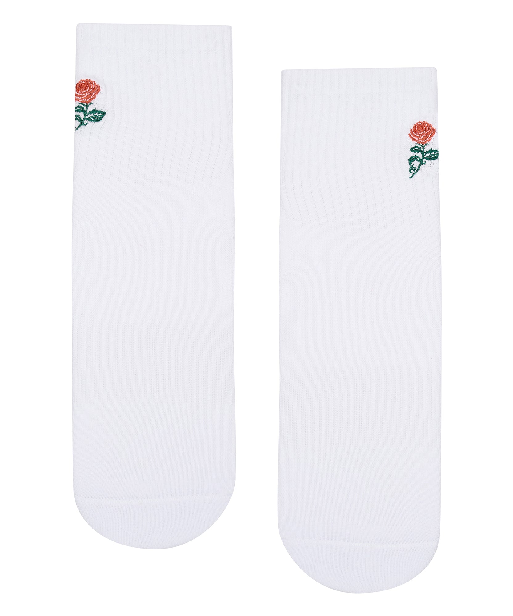 Crew Non Slip Grip Socks - Vintage Rose White.