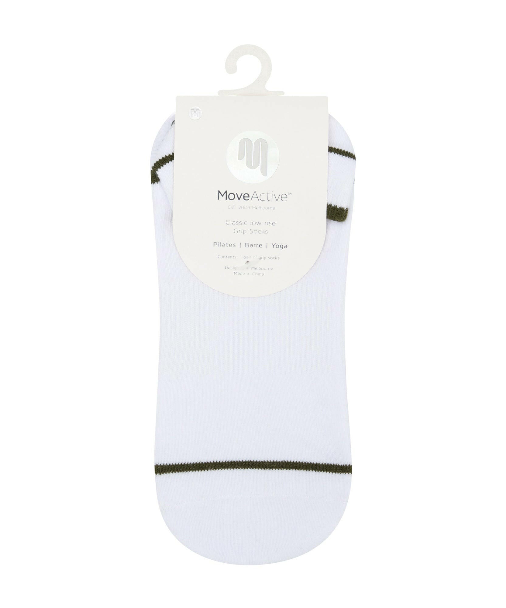 Men's Classic Low Rise Grip Socks - Ivory Earth.