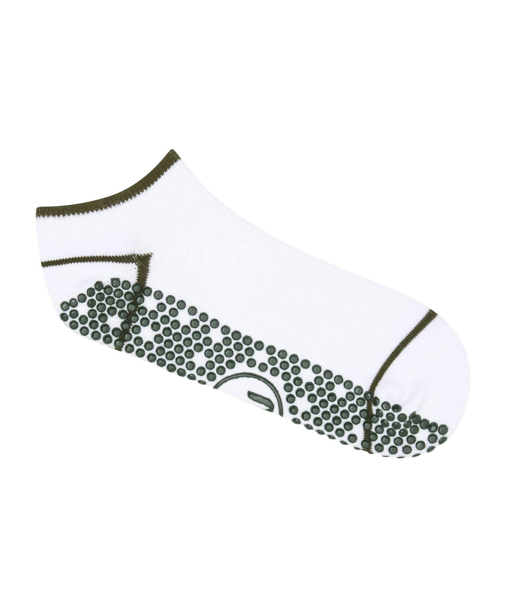 Men's Classic Low Rise Grip Socks - Ivory Earth.