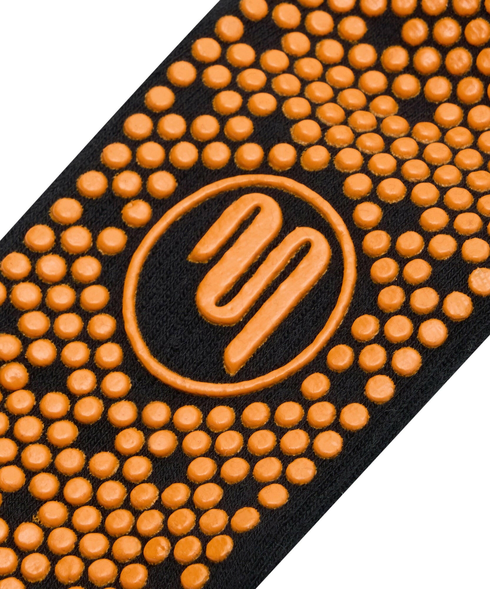 Quarter Crew Non Slip Grip Socks - Pumpkin.