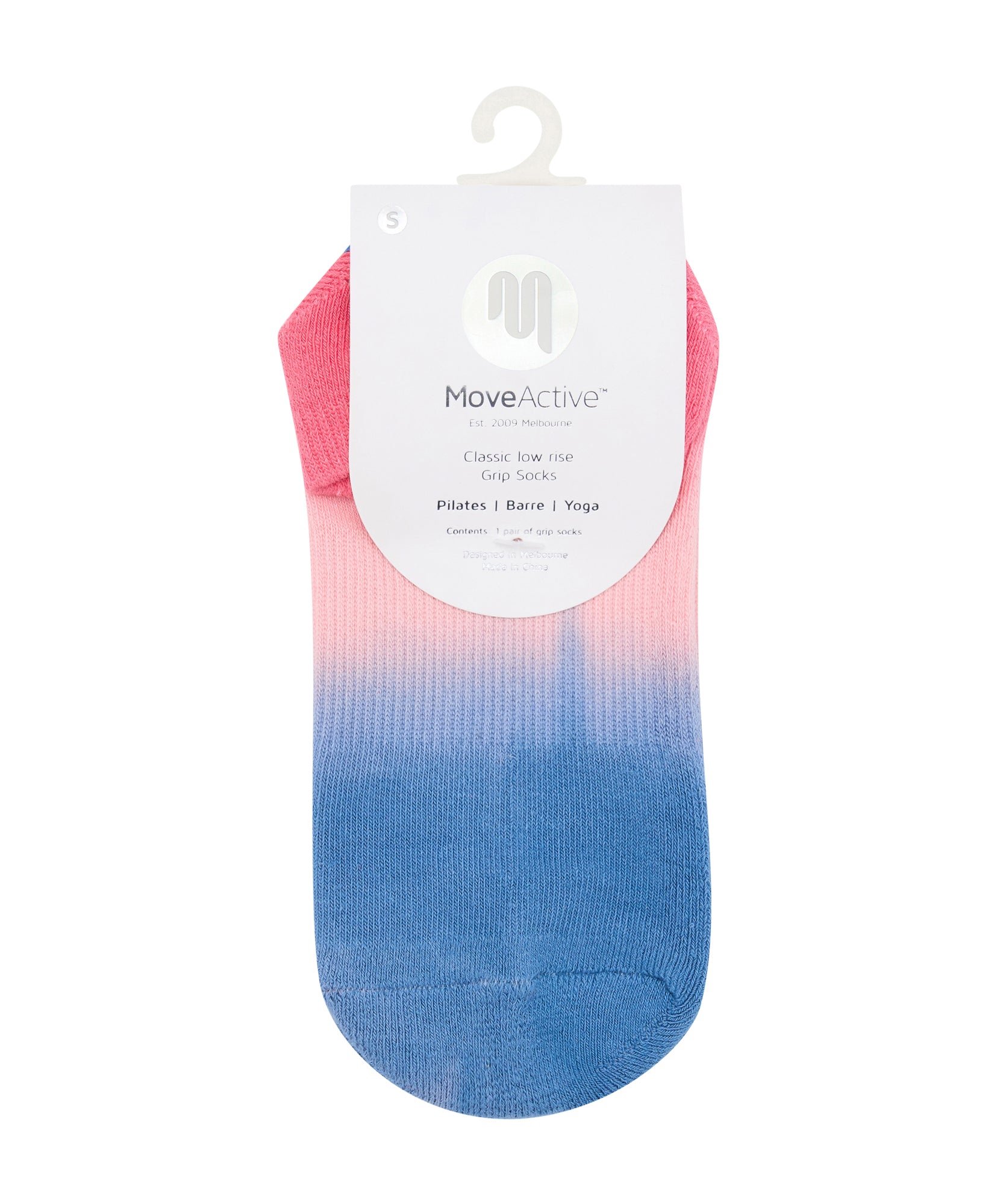 Classic Low Rise Grip Socks - Berry Sorbet Ombré