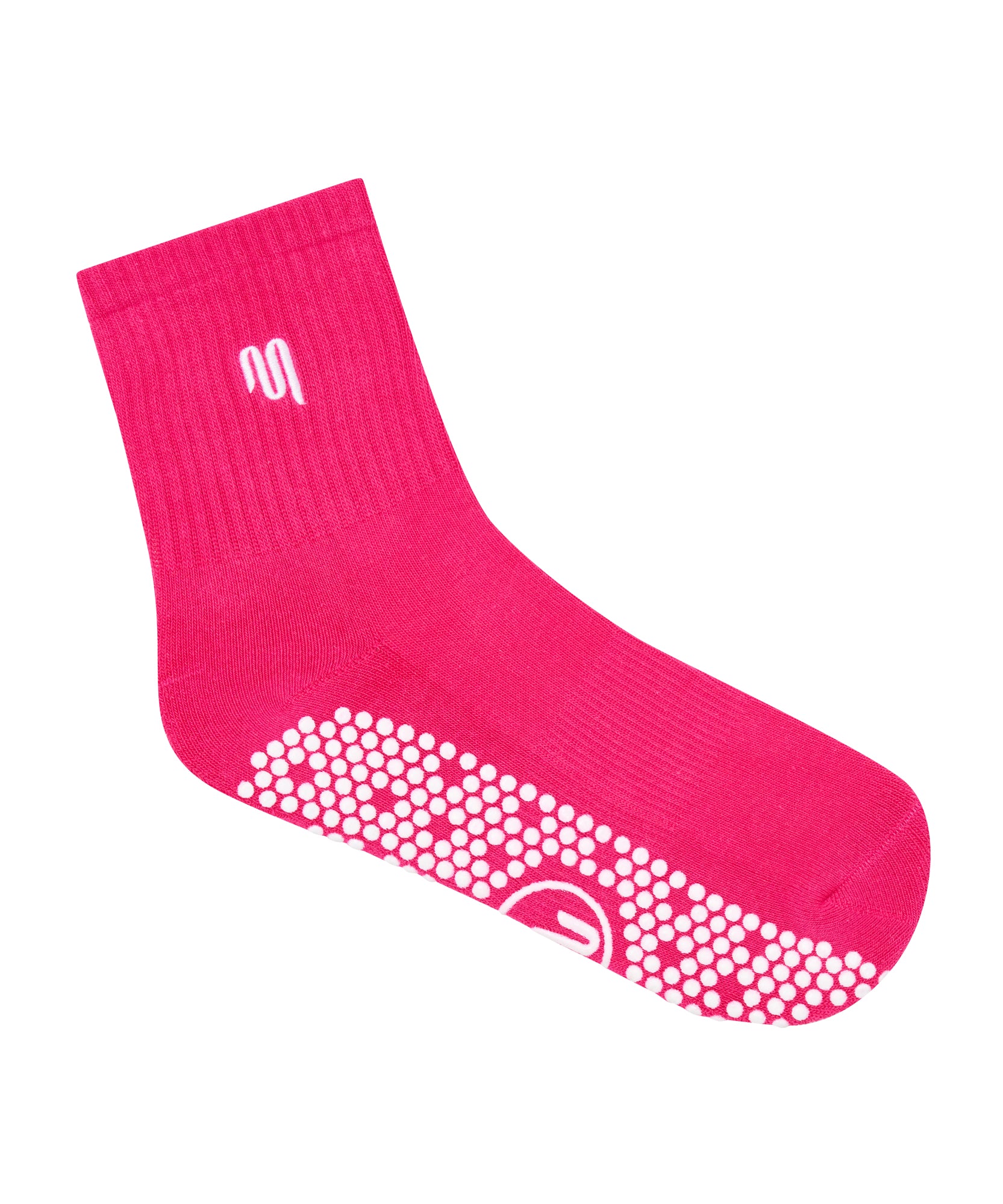 Crew Non Slip Grip Socks - MoveActive Pink