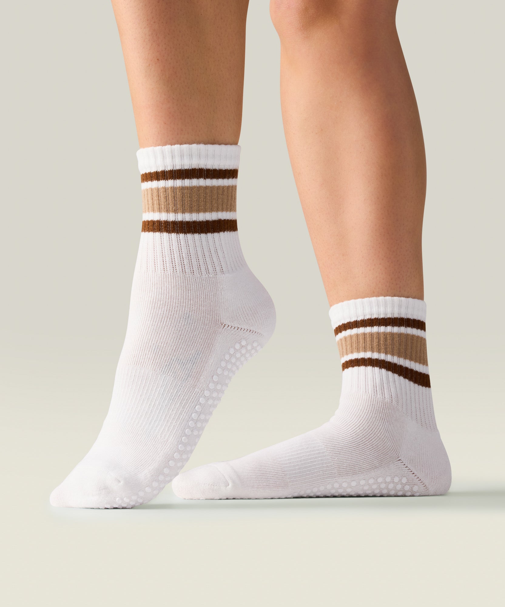 Crew Non Slip Grip Socks - Harvest Stripe
