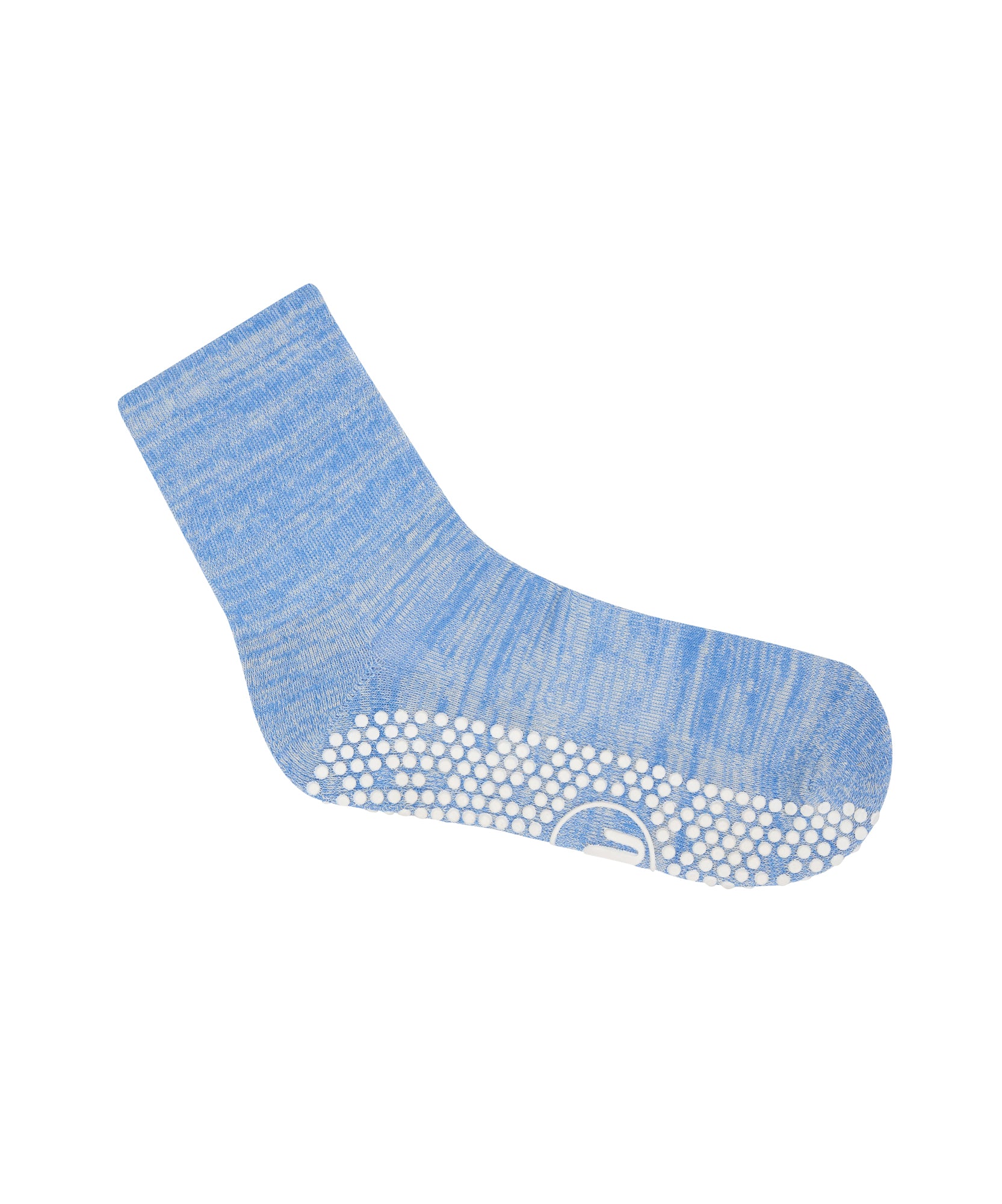 Crew Non Slip Grip Socks - Blue Heather.