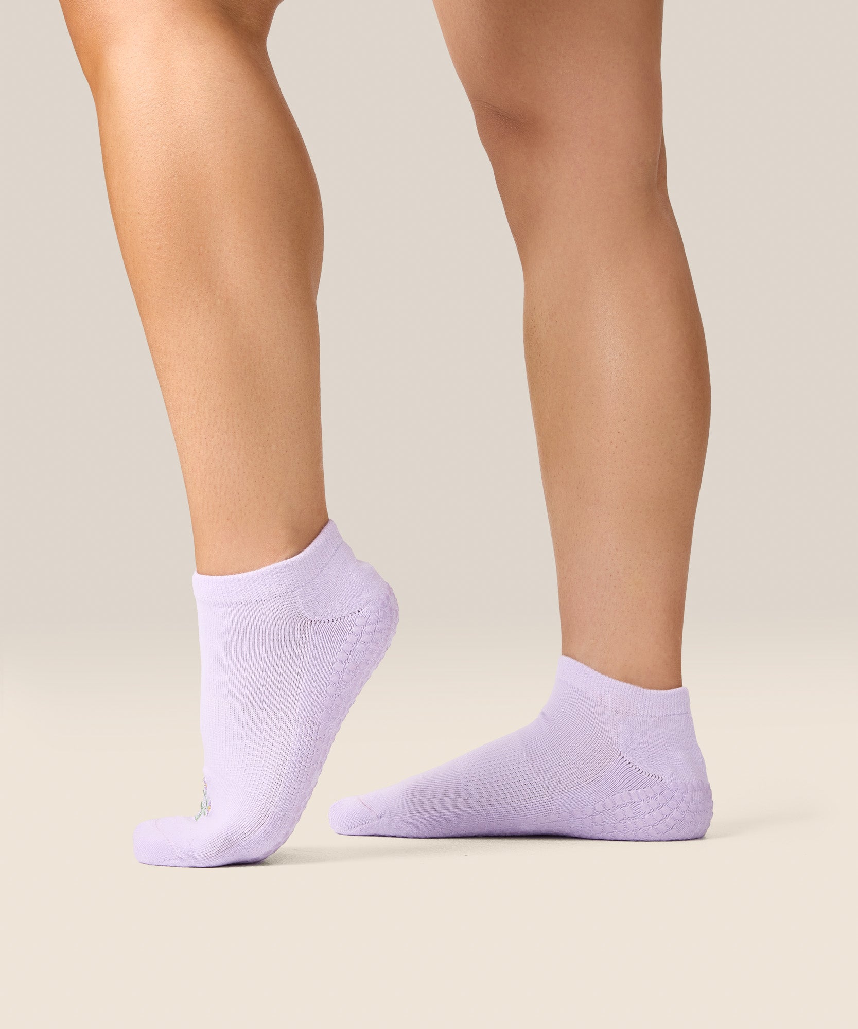 Low Rise Grip Socks - Blooming Lilac