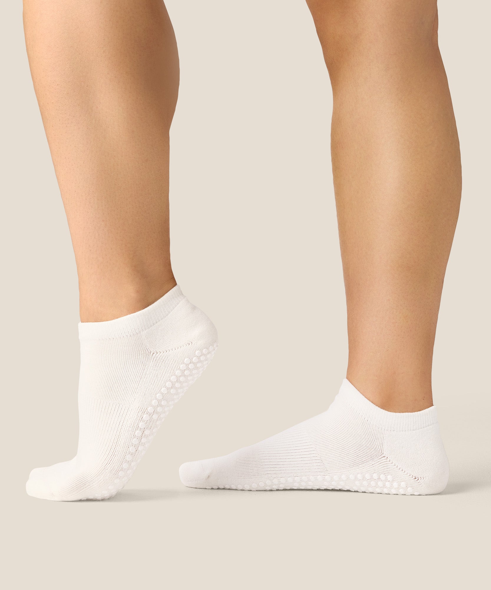 Low Rise Grip Socks - Ivory
