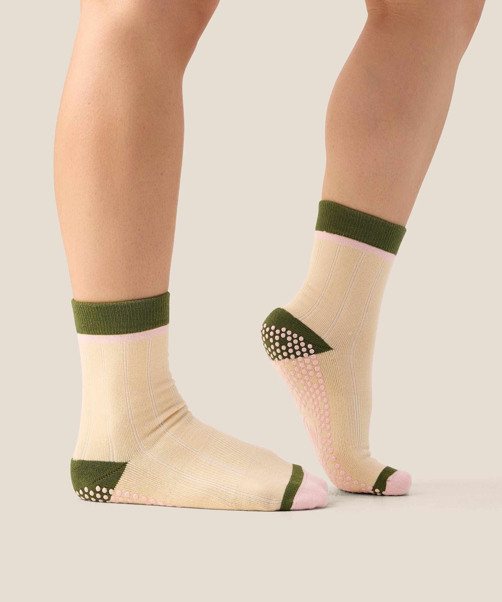 Crew Grip Socks - Cottage Stripe