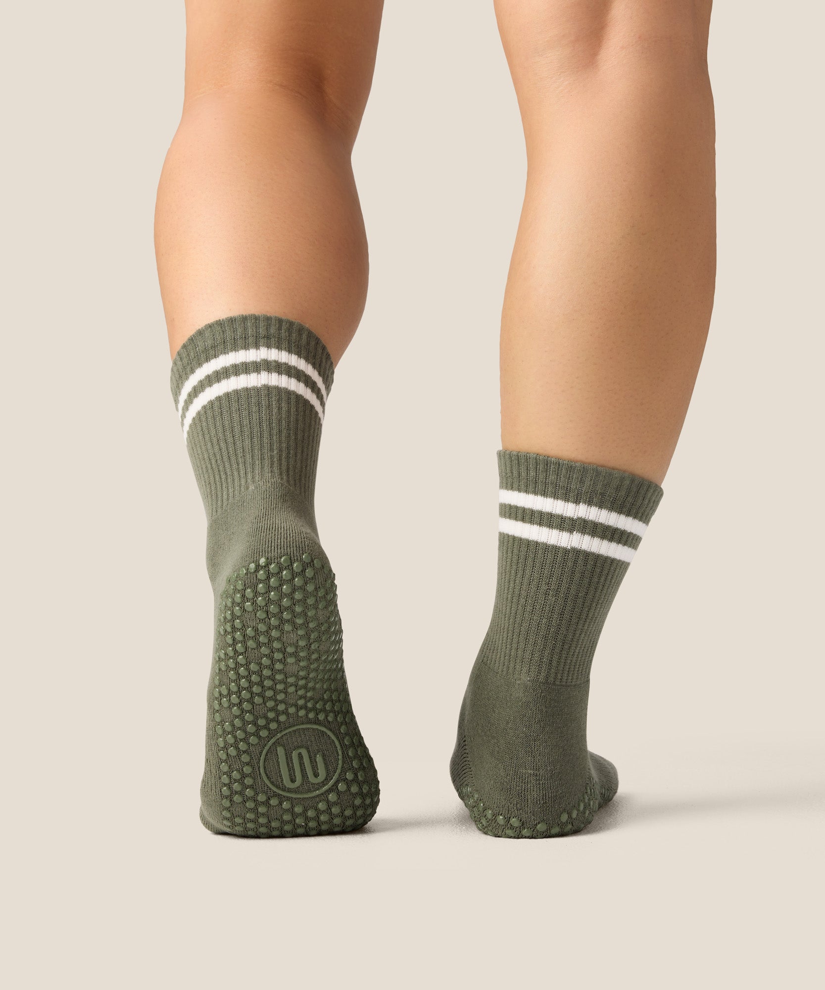 Crew Grip Socks - Sporty Stripe Khaki