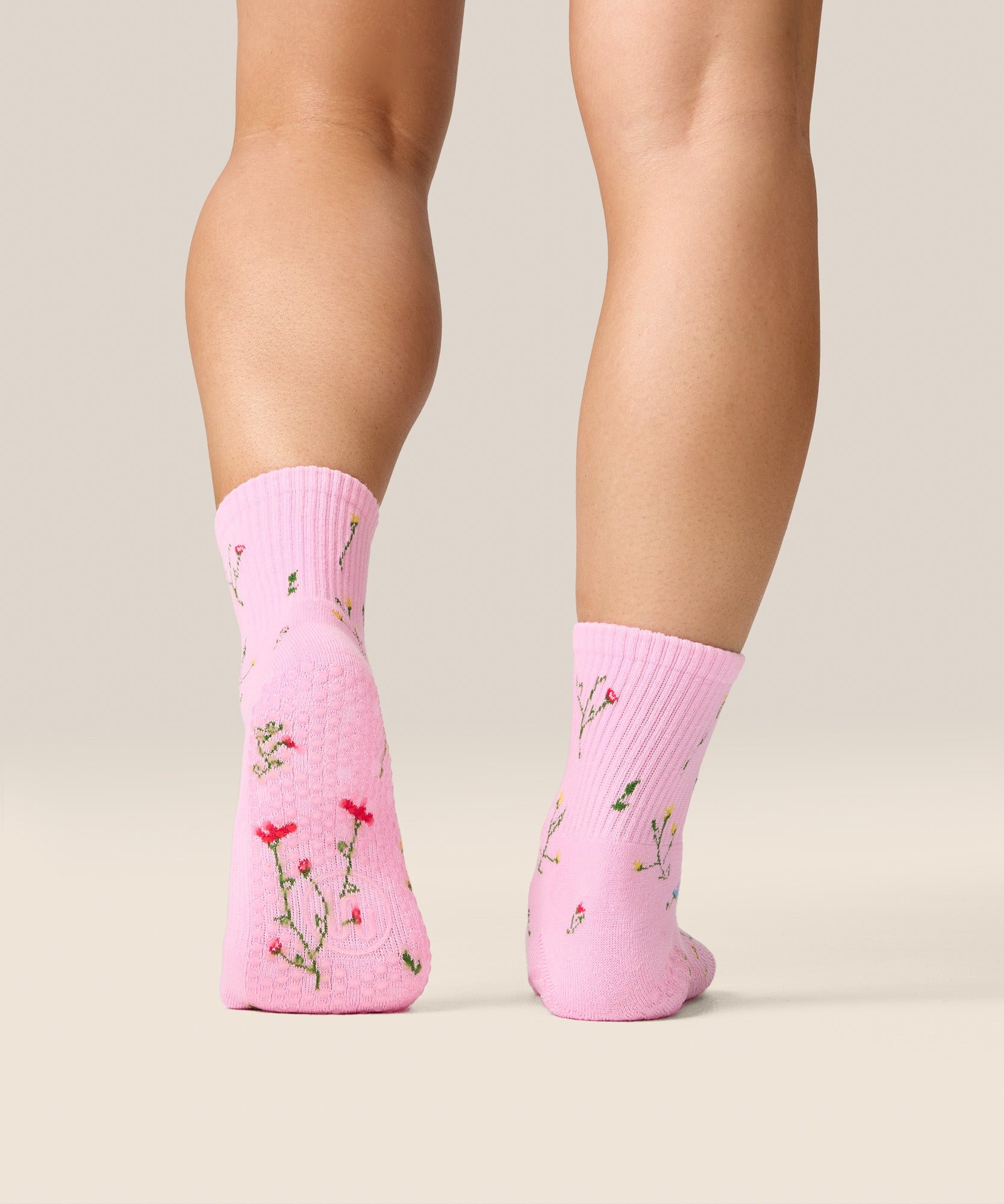 Crew Grip Socks - Wildflower Pink