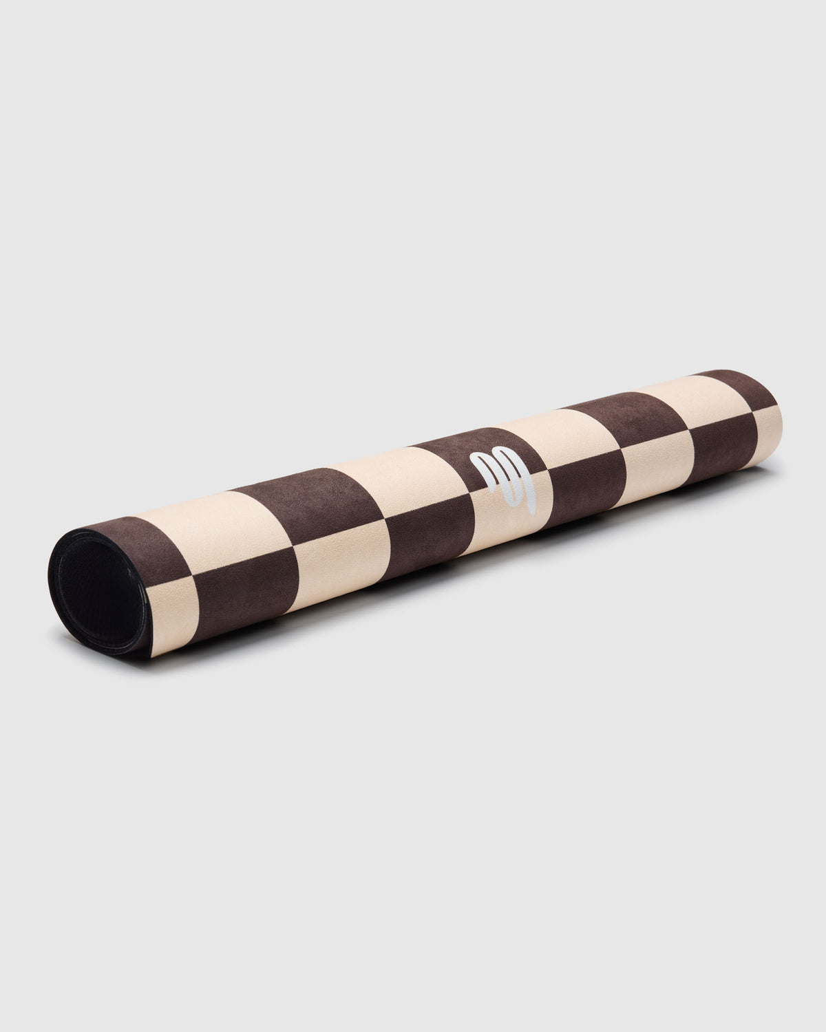 Microfibre Yoga Mat - Check Espresso