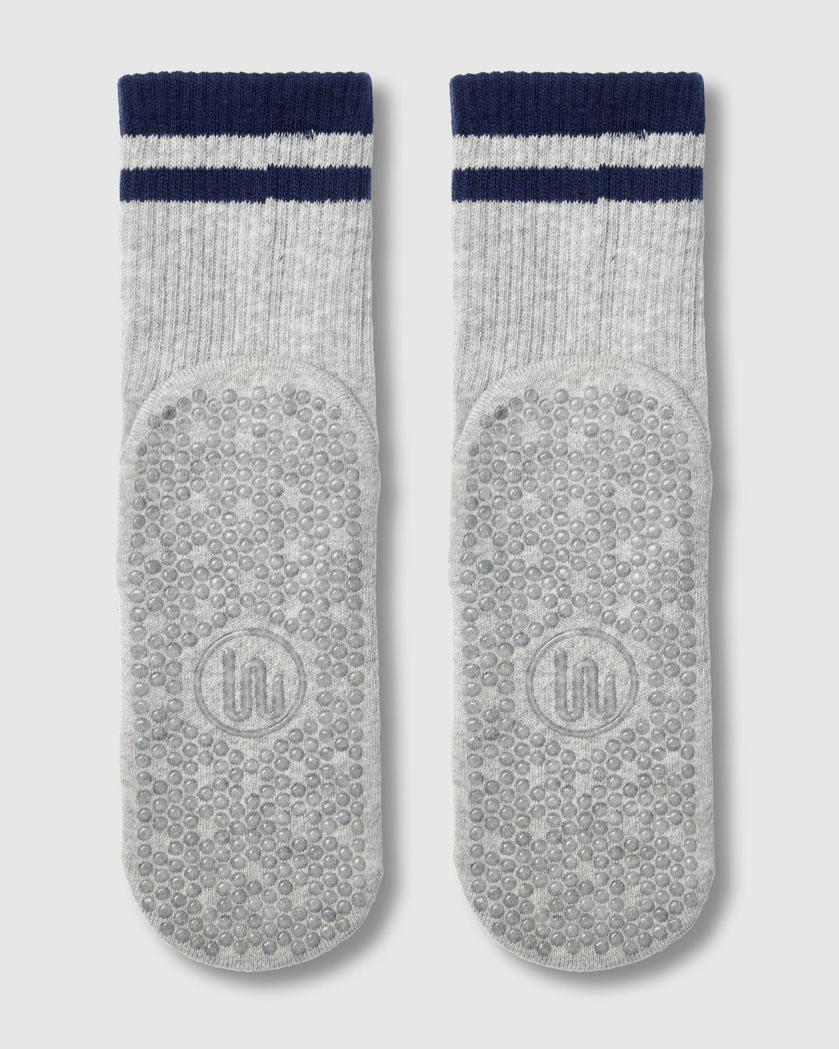 Crew Grip Sock - Retro Stripe Grey Marle & Ink