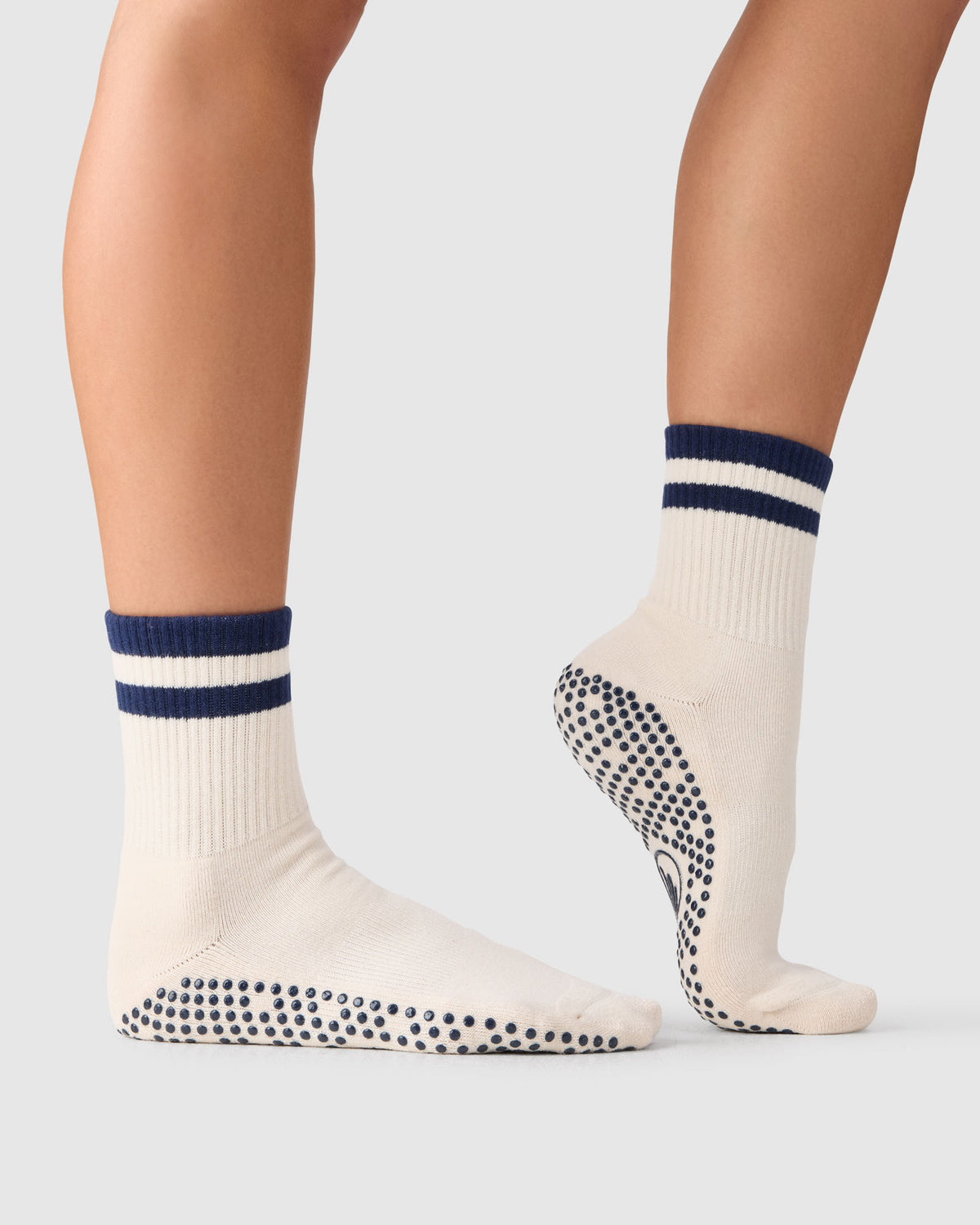 Crew Grip Sock - Retro Stripe Oat & Ink