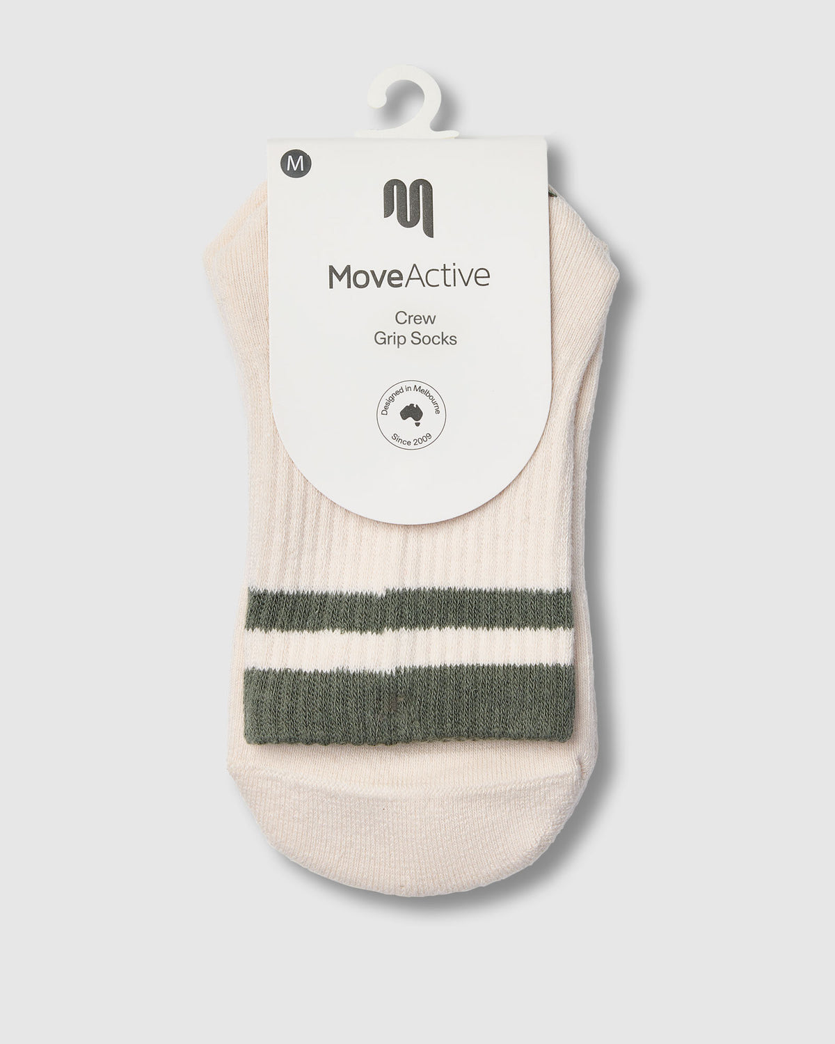 Crew Grip Sock - Retro Stripe Oat & Khaki