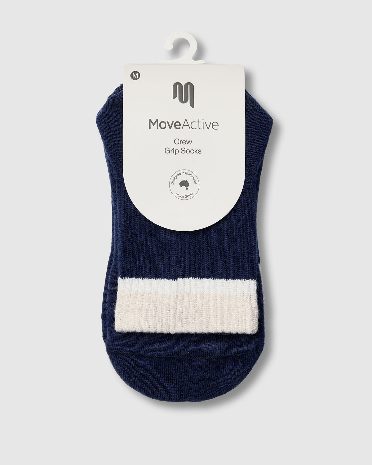 Crew Grip Sock - Block Stripes Ink & Oat