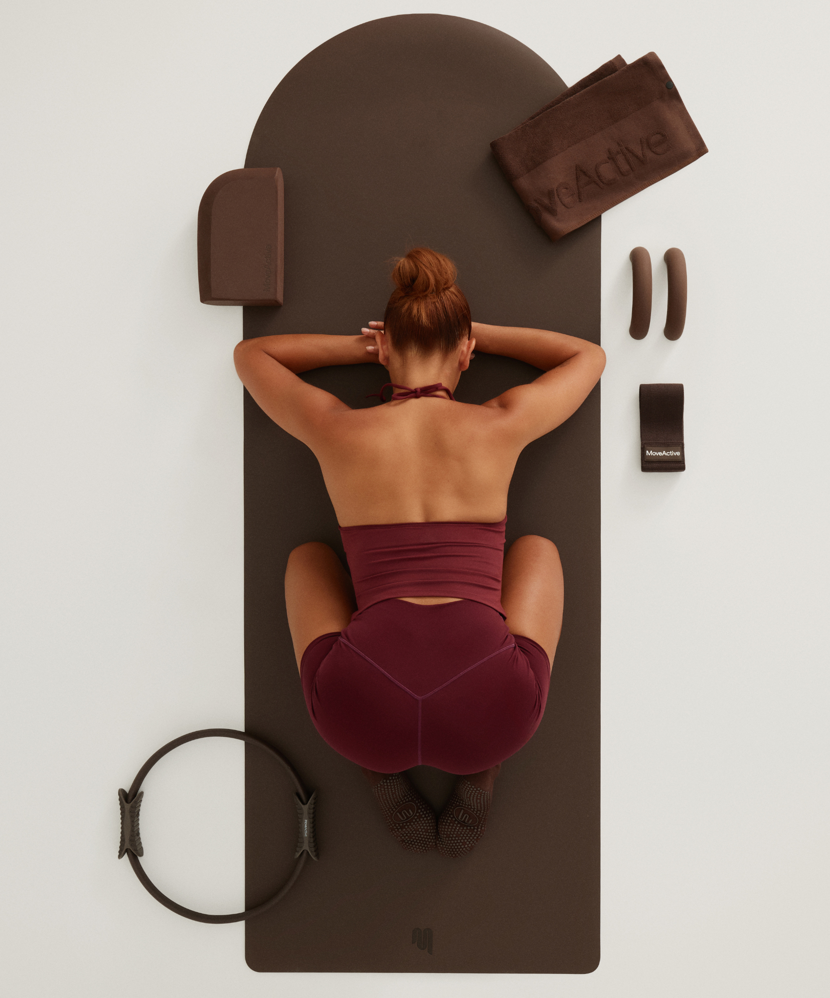 Vegan Leather Curved Studio Mat - Espresso