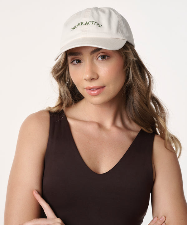 Embroidered Cap - Ivory