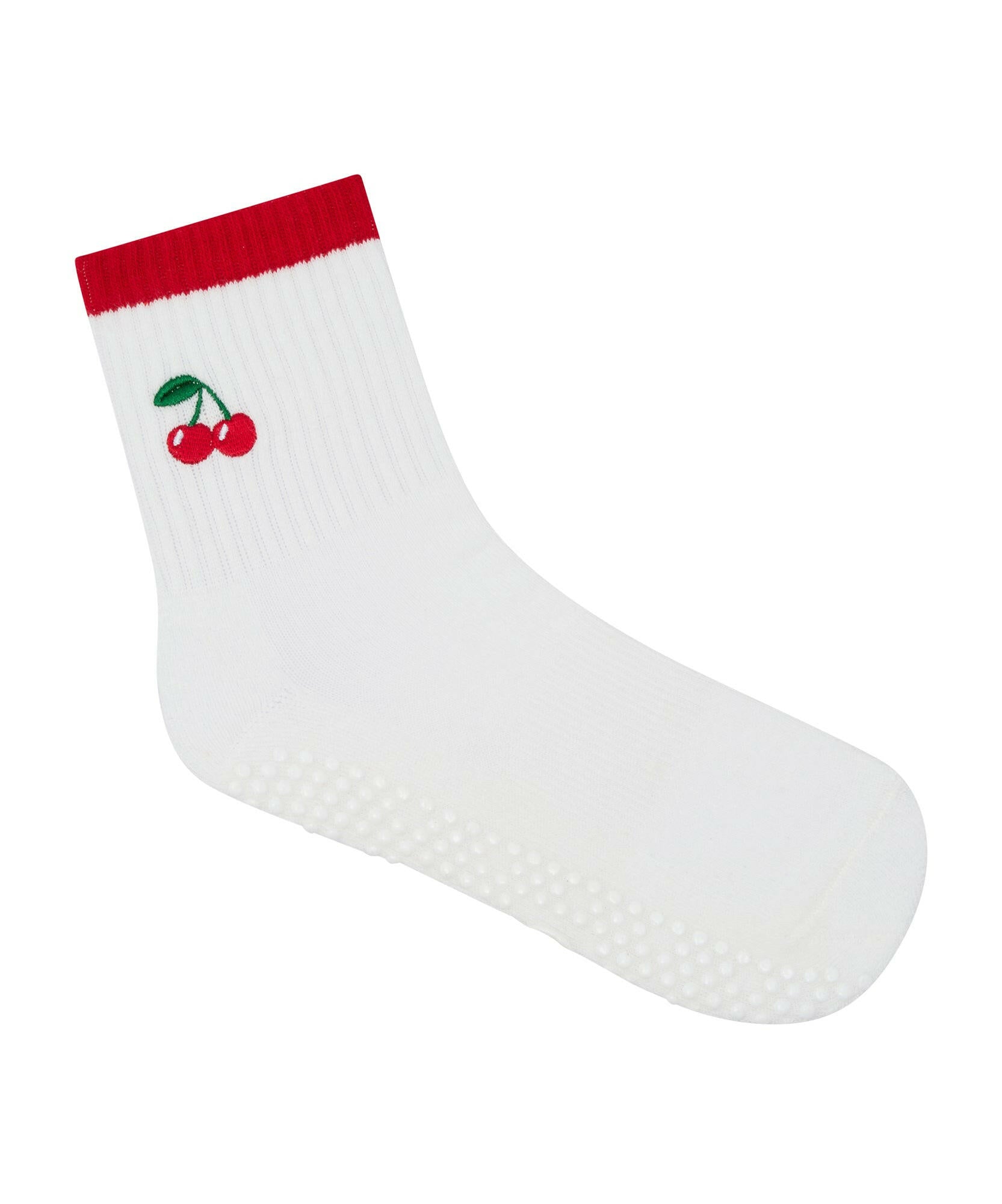 Crew Non Slip Grip Socks - Sweet Cherry