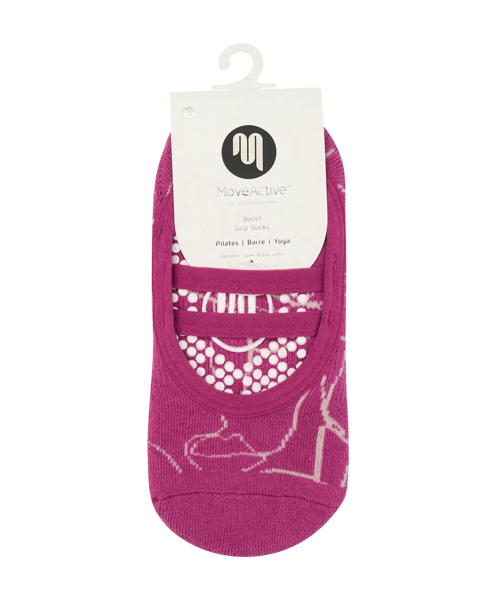 Ballet Non Slip Grip Socks - Orchid Abstract.