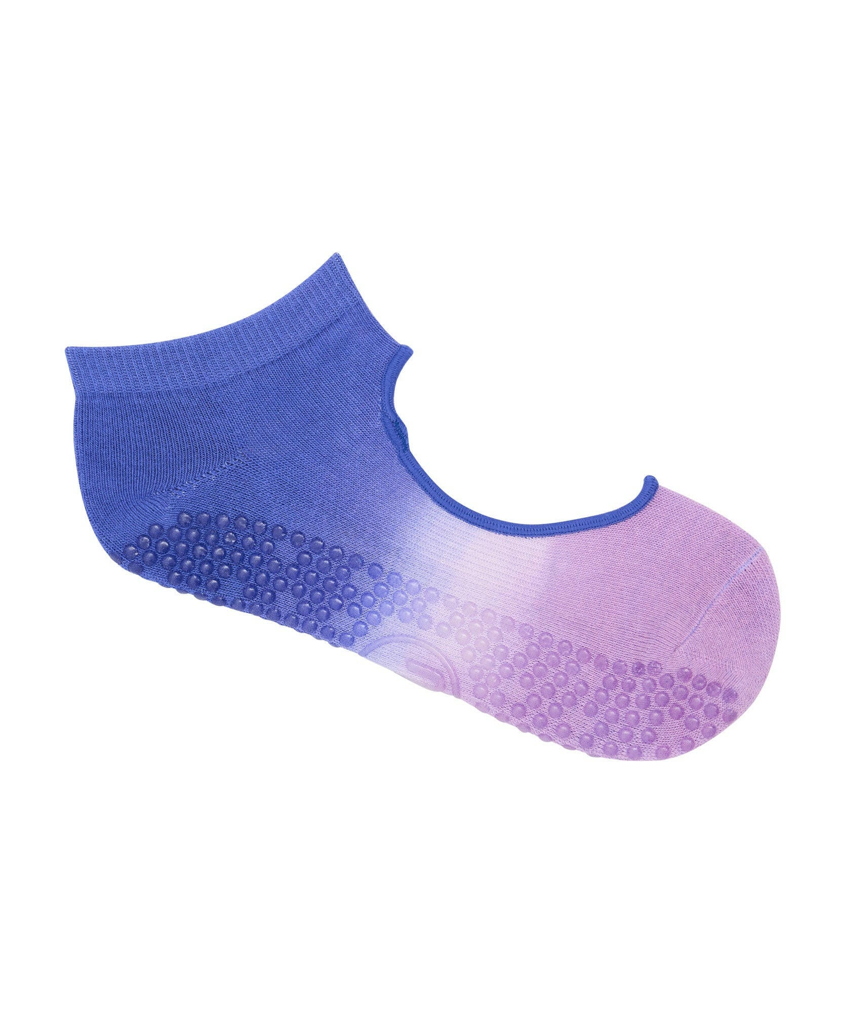 Slide On Non Slip Grip Socks - Orchid Impression.