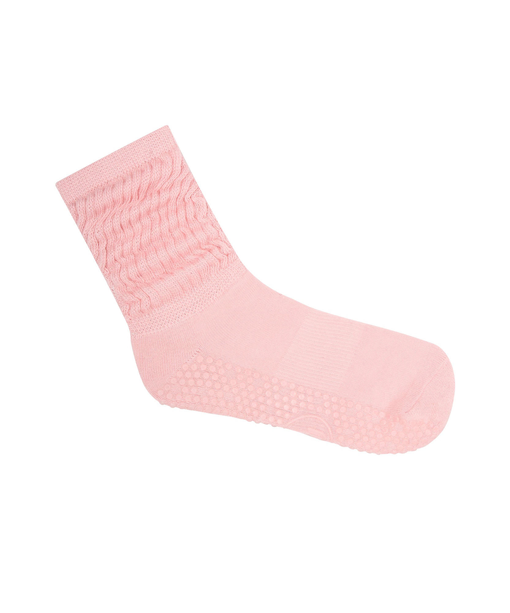 Scrunch Non Slip Grip Socks - Pink.