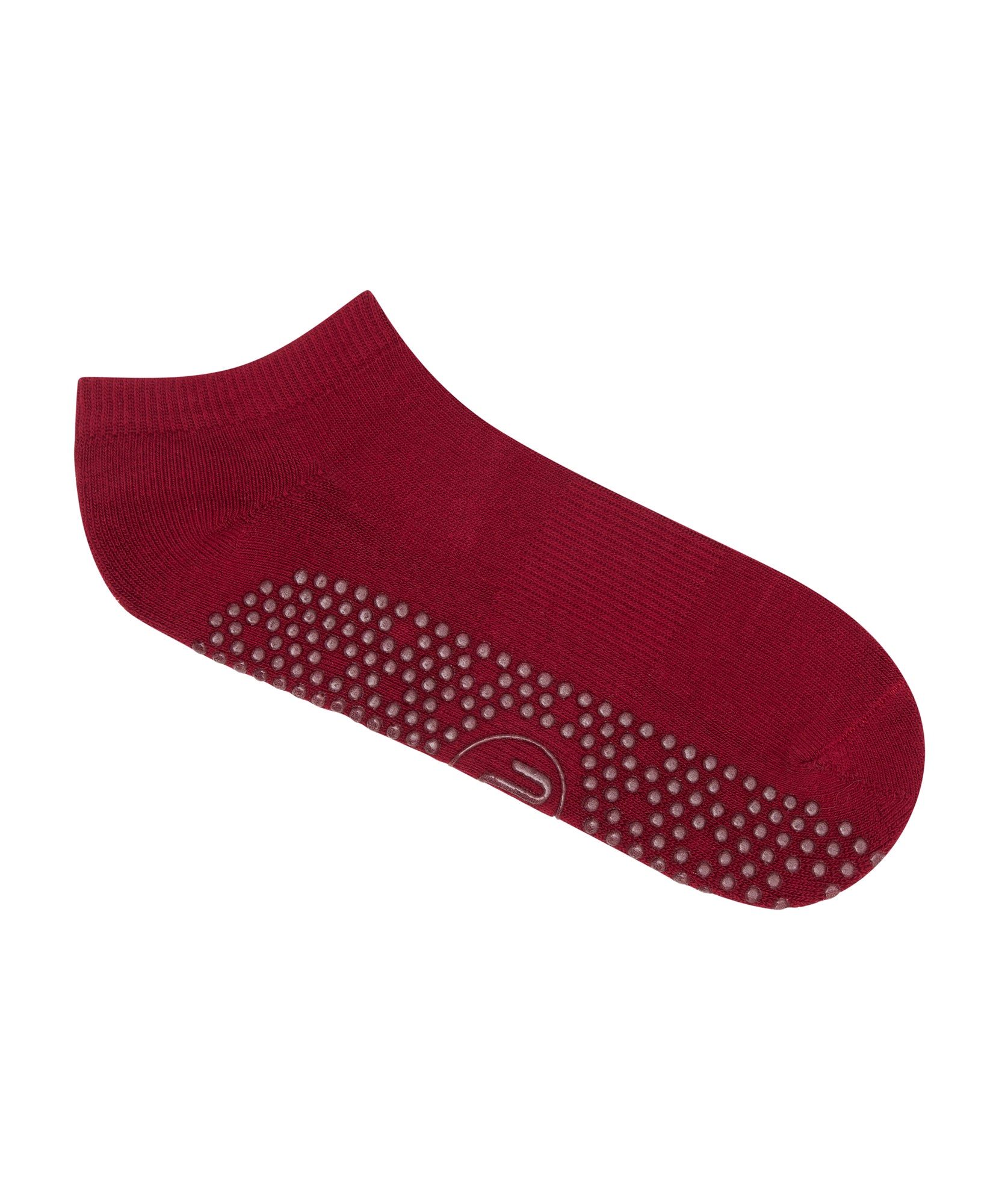 Classic Low Rise Grip Socks - Crimson