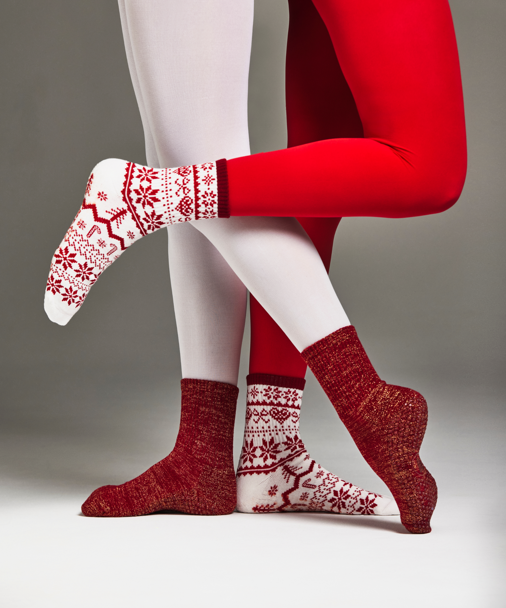 Crew Non Slip Grip Socks - Nordic Noel