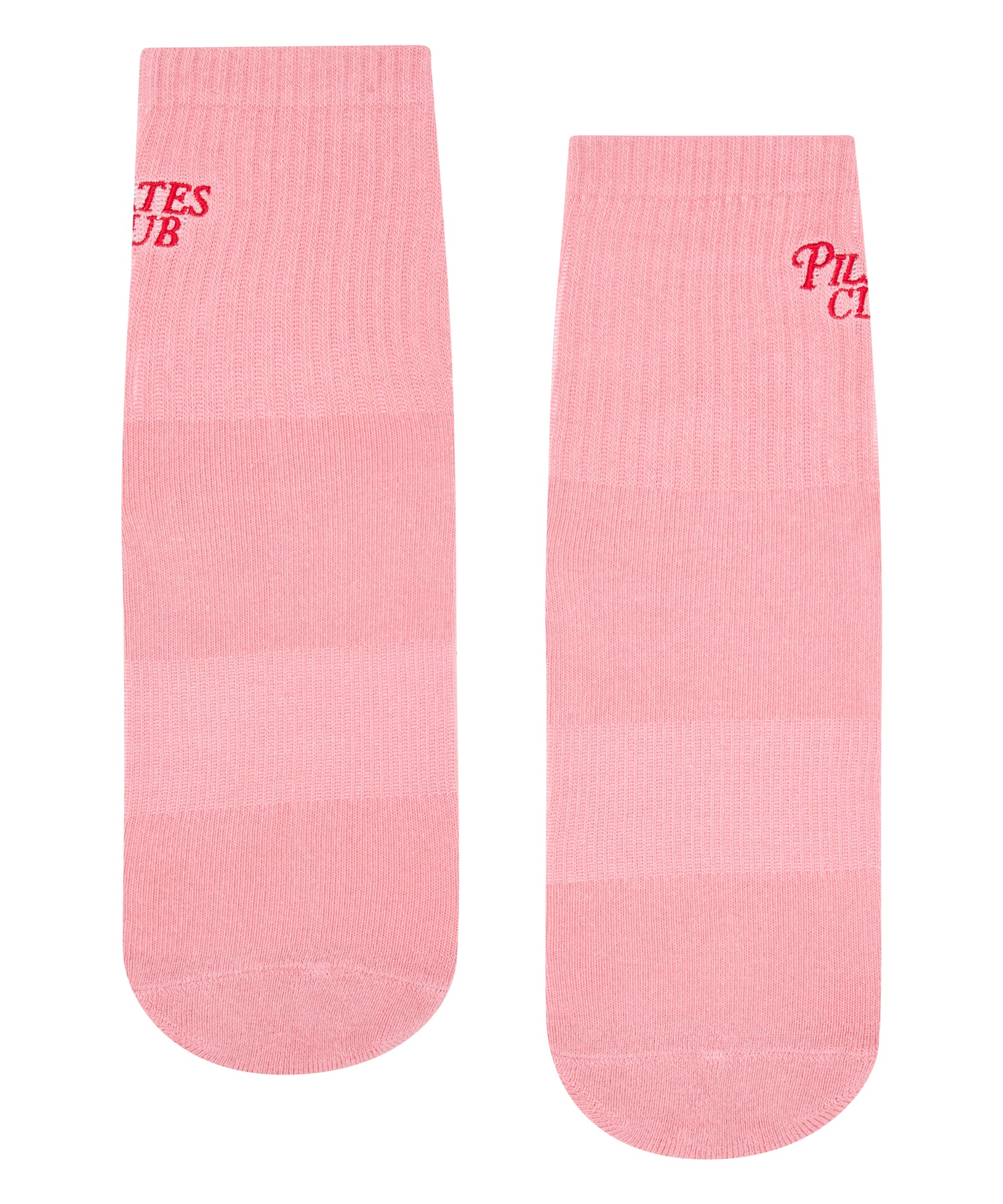 Crew Non Slip Grip Socks - Pilates Club Rose