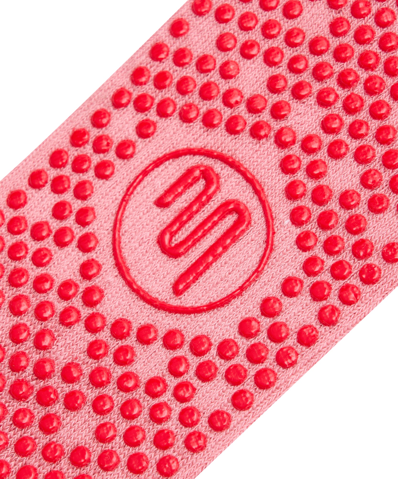 Crew Non Slip Grip Socks - Pilates Club Rose