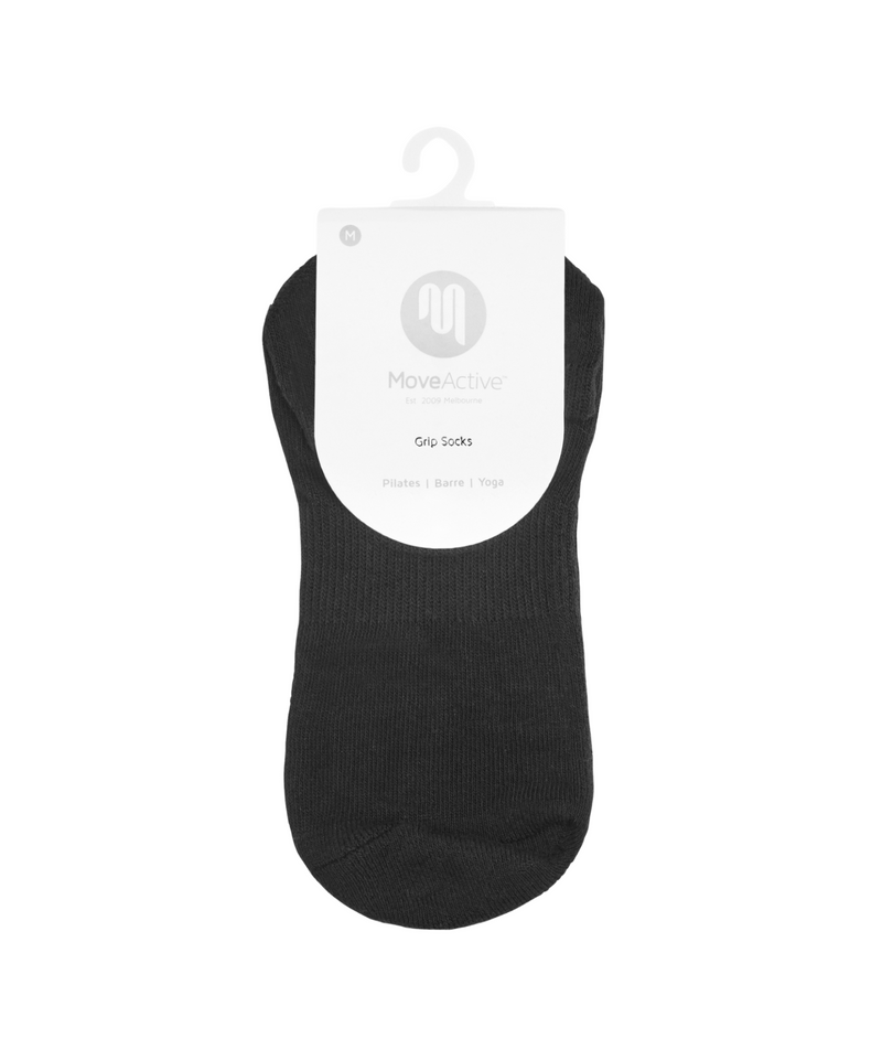 Soft and breathable low rise grip socks in timeless classic black color