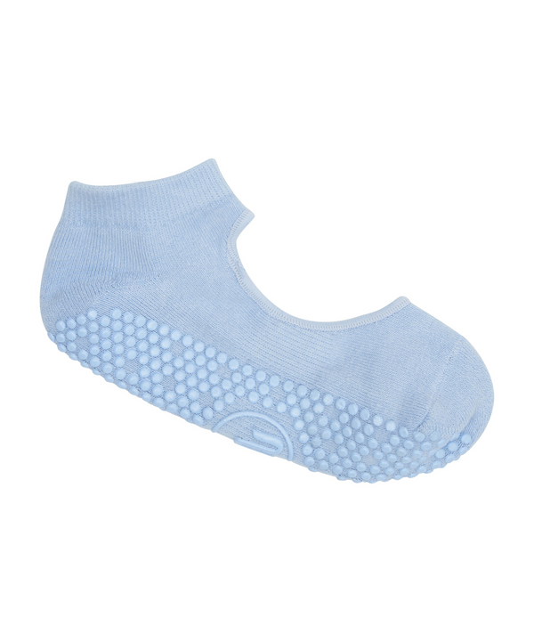 Slide On Non Slip Grip Socks - Powder Blue