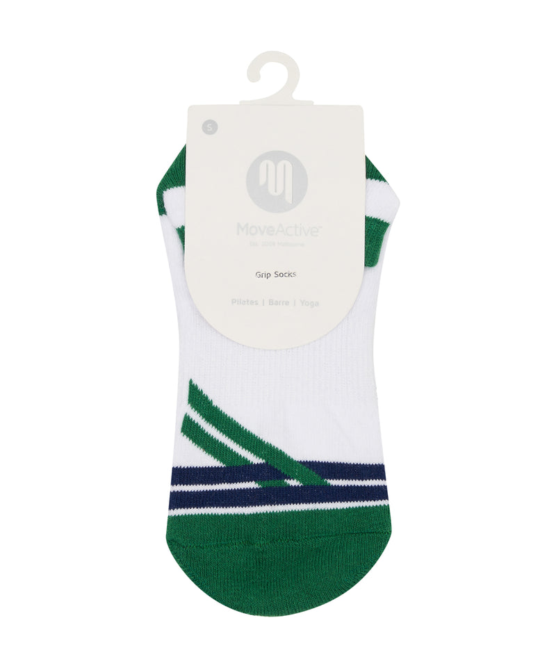 Women's volleyball grip socks in classic preppy style
