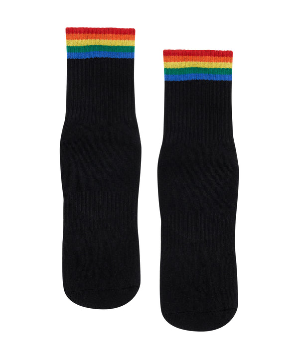 Crew Non Slip Grip Socks - Pride in Rainbow Colors for LGBTQ+ supporters