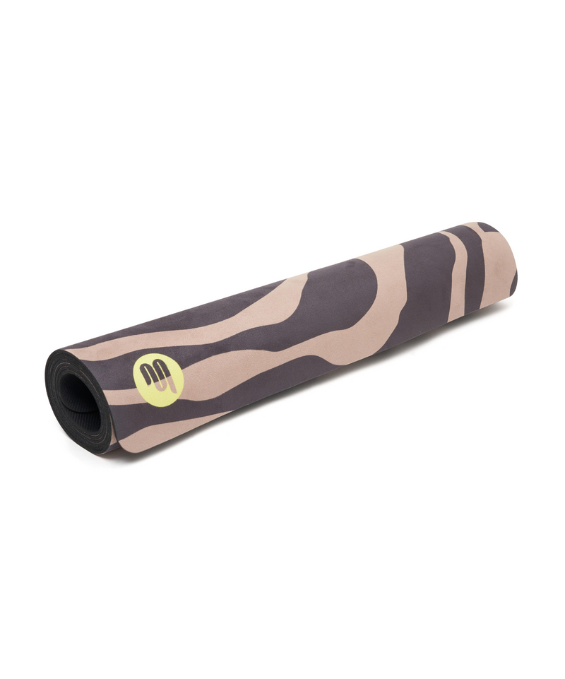 Yoga mat featuring bold zebra print for style and functionality